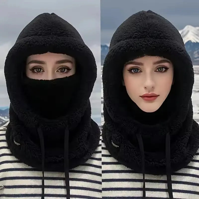 WinteraX Warm Thermal Windproof Balaclava Ski Hood Face Cover Polar Fleece Adjustable Cycling Neck Cover Full Face Mask Winter